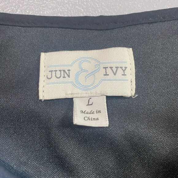 JUN & IVY Skirt Sequin Striped Mini Vibrant Party Fully Lined Rainbow Womens L - Picture 4 of 11